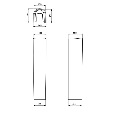 Пьедестал Santeri Визит 690 мм белый (1.3605.3.S00.00B.0)