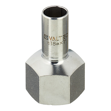 Соединитель Valtec (VTi.907.I.001806) 18 мм х 1 ВР(г) нержавеющая сталь