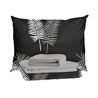 Комплект постельного белья Семейный тенсель Mona Liza Liona серый с простыней 240х260 см