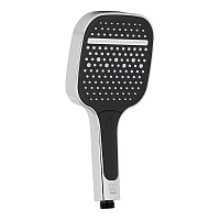 Лейка для душа ARGOtech Petra 130х130 мм 3 режима без шланга пластик хром/черная (AGD 20.1315 B)