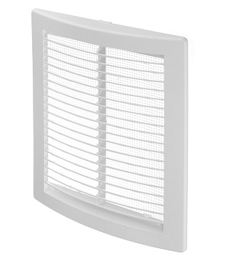 Решетка вентиляционная пластиковая приточно-вытяжная Era РЦ 150х200 мм с сеткой белая