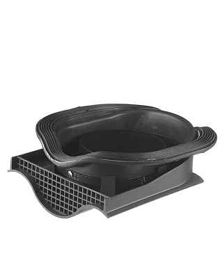 Аэратор Поливент КТВ-вентиль для готовой кровли из металлочерепицы серый RAL 7015