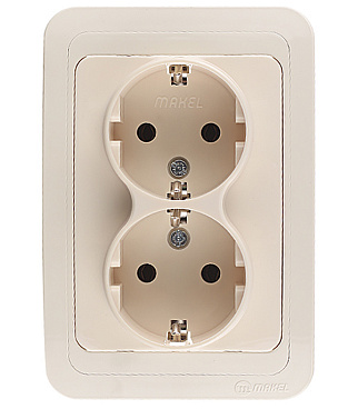 Розетка Makel Mimoza встраиваемая бежевая (25082)