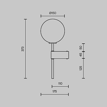 Настенный светильник (бра) Maytoni MOD172WL-01B