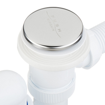 Сифон для ванны Wirquin 1 1/2х40 мм с выпуском d70 мм клик-клак с соединением 40/50 мм (30718585)