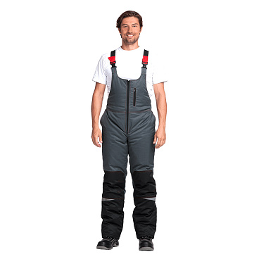 Костюм рабочий мужской утепленный ГК Спецобъединение КМ-10 44-46 рост 170-176 см серо-черный/красный