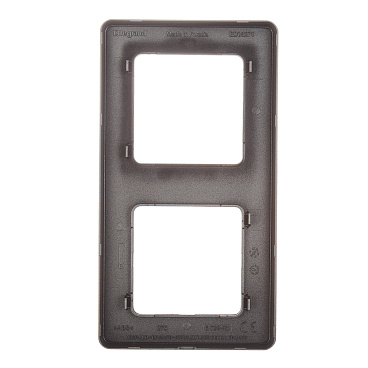 Рамка Legrand Inspiria двухместная дымчатая (673947)