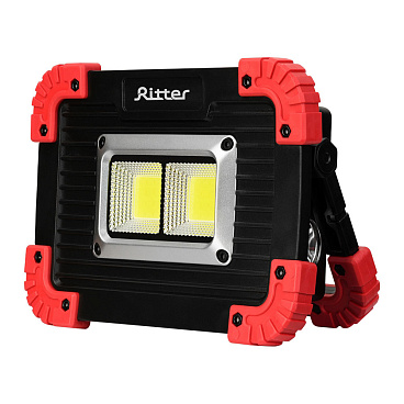 Фонарь прожектор Ritter светодиодный 2 LED 11 Вт аккумуляторный Li-Ion 2х1500 мАч пластик 3 режима (29131 2)