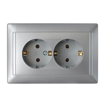 Розетка Svet Стиль встраиваемая серебро (EV 0365-6228)