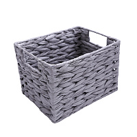 Корзина плетеная для хранения Колос 250х190х170 мм серая