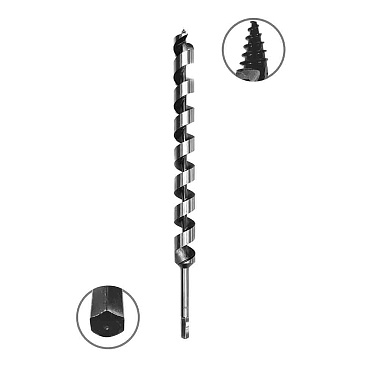 Сверло по дереву винтовое Vira 32х460 мм (552051)