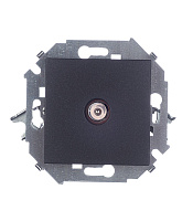 Розетка телевизионная Simon 15 встраиваемая графит (1591475-038)