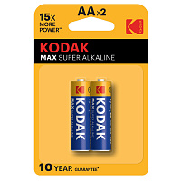Батарейка Kodak Мax АА пальчиковая LR6 1,5 В (2 шт.) (Б0005131)