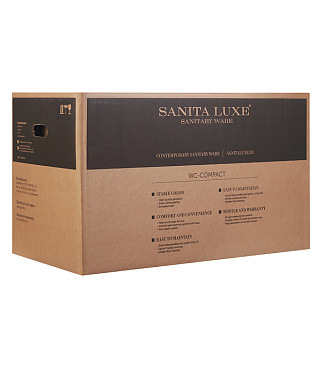 Унитаз-компакт Sanita Luxe Art с универсальным выпуском с сиденьем дюропласт микролифт белый (WC.CC/Art/2-DM/WHT.G/S1)