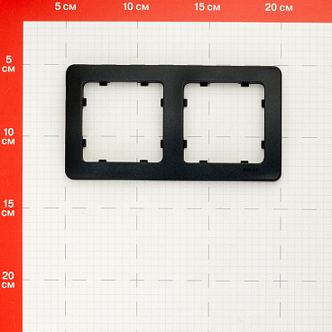 Рамка Hegel Master двухместная черная (Р402-08)