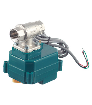 Кран шаровой с электроприводом латунный Neptun Bugatti Pro 1/2 ВР(г) х 1/2 ВР(г) мини прямой 12 В (NEPBugPro12-12)