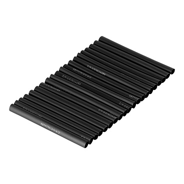 Трубка термоусадочная КВТ Гермокомплект ТТК 6/2 мм 100 мм черная (20 шт.)