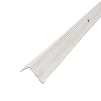 Порог алюминиевый угловой наружный 19х19х1800 мм дуб ривалго белый