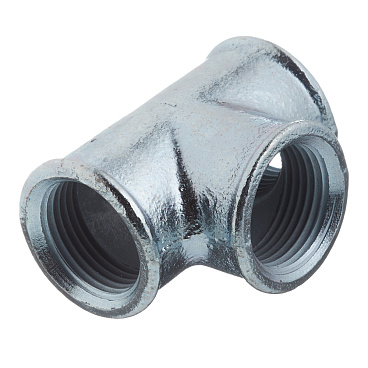 Тройник Gebo Platinum (130-6V) 1 ВР(г) х 1 ВР(г) х 1 ВР(г) чугунный оцинкованный