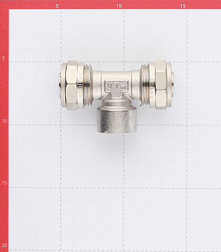 Тройник VALTEC (VTm.332.N.260526) 26 обж(ц) х 3/4 ВР(г) х 26 обж(ц)