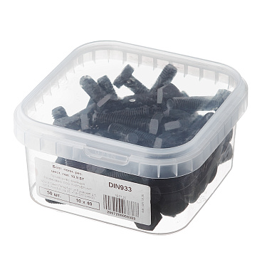 Болт оцинкованный M10x40 мм DIN 933 10,9 (50 шт.)