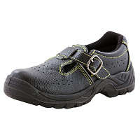 Сандалии рабочие из искусственной кожи с защитным подноском размер 43 черные Мистраль Аскет (134465)