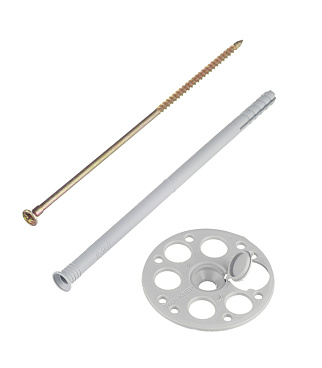 Дюбель для теплоизоляции Tech-Krep 8х160 мм металлический гвоздь с термоголовкой (200 шт.)