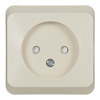 Розетка Systeme Electric Этюд накладная кремовая со шторками (PA16-002K)