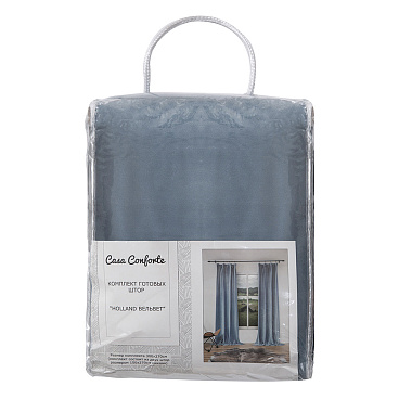 Штора вельвет голубая 150х270 см Casa Conforte Holland Вельвет (2 шт.) (6176927)