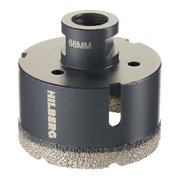 Коронка алмазная по керамограниту 68 мм Hilberg Super Hard (HH668)