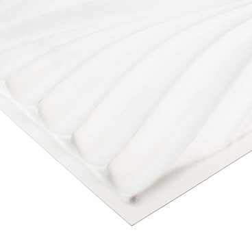 Панель ПВХ 595х595х10 мм eclectica офсет Grace белая волна 0,35 кв.м