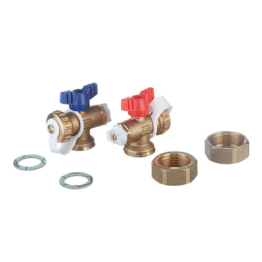 Тройник коллекторный 1" с воздухоотводчиком и с шаровым краном (UFH-ESK060303-M)