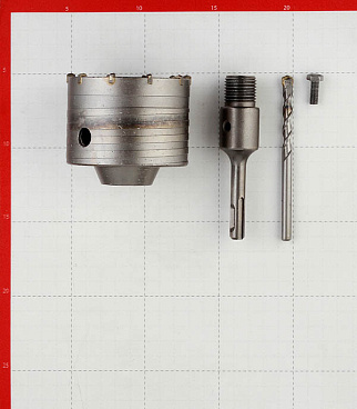 Коронка твердосплавная Практика (035-189) по бетону d82 мм с переходником