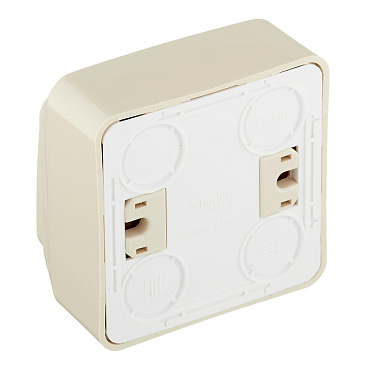 Выключатель Systeme Electric Этюд одноклавишный накладной кремовый (BA10-001K)