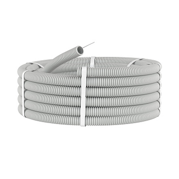 Труба гофрированная ПВХ 16 мм DKC легкая с зондом серая (100 м) (91916)