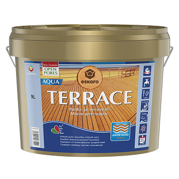 Масло Eskaro Terrace Aqua для террас бесцветное 9 л