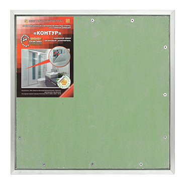 Люк ревизионный под плитку Практика Контур алюминиевый 400х400 мм скрытый нажимной