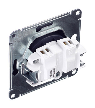 Розетка Systeme Electric Glossa встраиваемая антрацит (GSL000741)