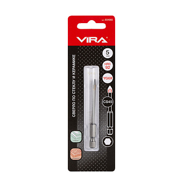 Сверло по плитке и стеклу Vira 5х75 мм (554065)