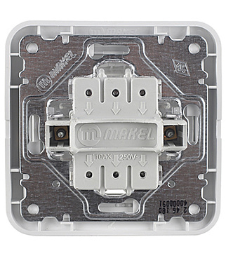 Выключатель Makel Mimoza трехклавишный встраиваемый белый (12092)