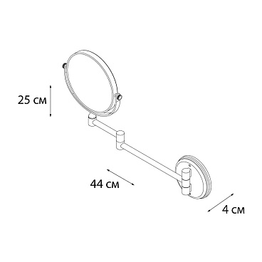 Зеркало косметическое настенное d260 мм с увеличением хром Fixsen Hotel FX-31021