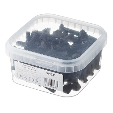 Болт оцинкованный M8x30 мм DIN 933 10,9 (100 шт.)