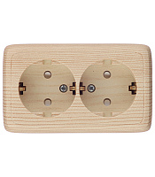 Розетка Hegel Alfa накладная сосна со шторками (РА16-154-02)