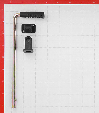 Засов воротный Gah Alberts вертикальный 400 мм оцинкованный черная ручка