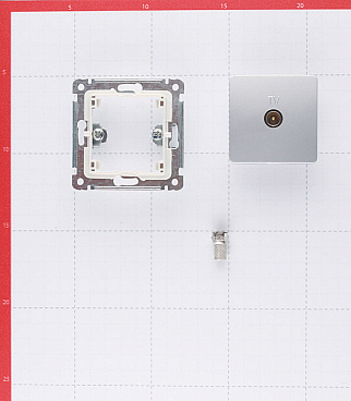 Розетка телевизионная Hegel Master встраиваемая серебро (РСТВ-401-06)