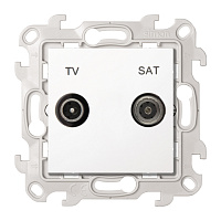 Розетка телевизионная Simon 24 Harmonie встраиваемая белая TV/ SAT (2410485-030)