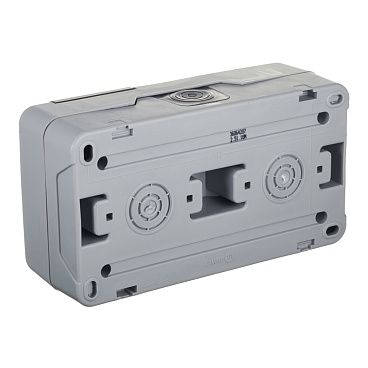 Блок выключатель и розетка Makel Mimoza одноклавишный накладной серый (36064207)