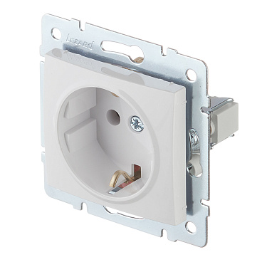 Розетка Lezard Karina встраиваемая белая (707-0288-122B)