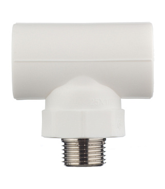 Тройник полипропиленовый Valtec переходный 25 мм х 1/2 НР(ш) х 25 мм (VTp.733.0.02504)