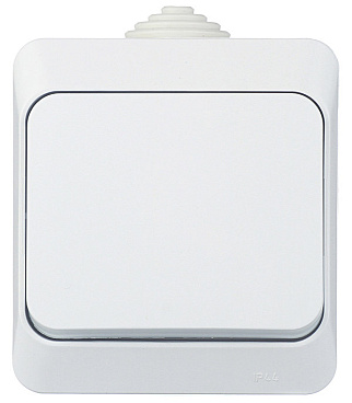 Выключатель Systeme Electric Этюд одноклавишный накладной белый (BA10-041B)